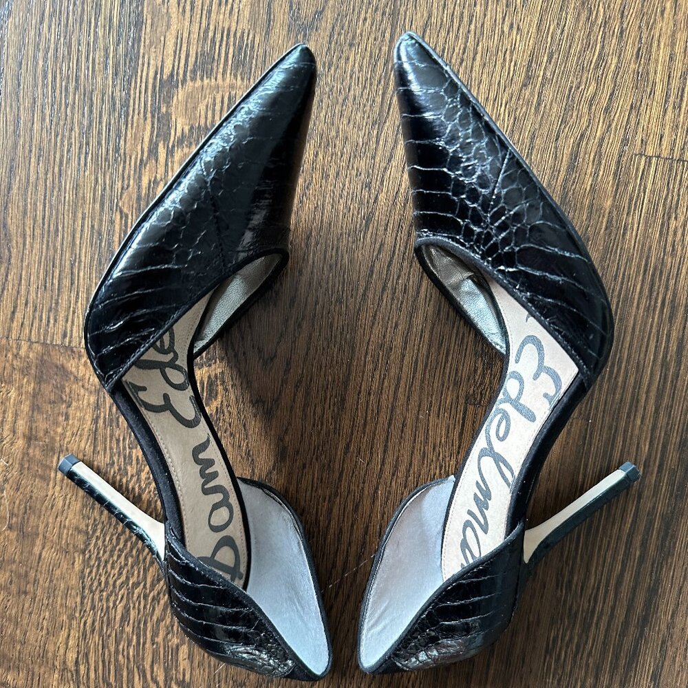 Sam Edelman Shoes | Sam Edelman Delilah Croc Embossed D'orsay Pump Size 7